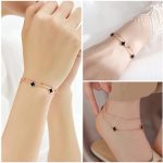 IFKM Gold Bracelets for Women, 14K Gold Plated Dainty Layered Chain Bracelets Adjustable Cute Bangle Link Bracelet Set - Image 4
